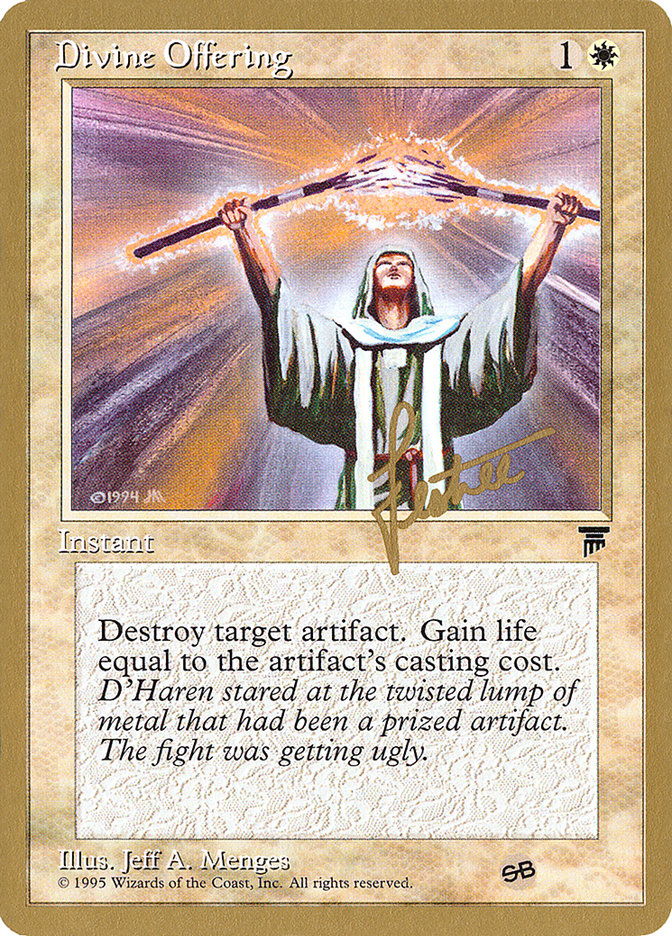 Divine Offering (Bertrand Lestree) (SB) [Pro Tour Collector Set] | Rook's Games and More