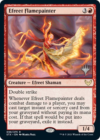 Efreet Flamepainter (Promo Pack) [Strixhaven: School of Mages Promos] | Rook's Games and More