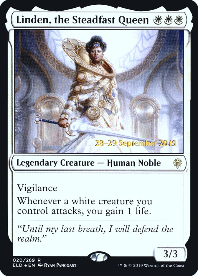 Linden, the Steadfast Queen  [Throne of Eldraine Prerelease Promos] | Rook's Games and More