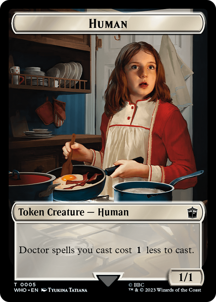 Human (0005) // Treasure (0028) Double-Sided Token [Doctor Who Tokens] | Rook's Games and More