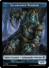 Salamander Warrior // Zombie Double-Sided Token [Murders at Karlov Manor Commander Tokens] | Rook's Games and More