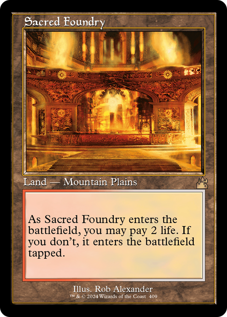 Sacred Foundry (Retro) [Ravnica Remastered] | Rook's Games and More