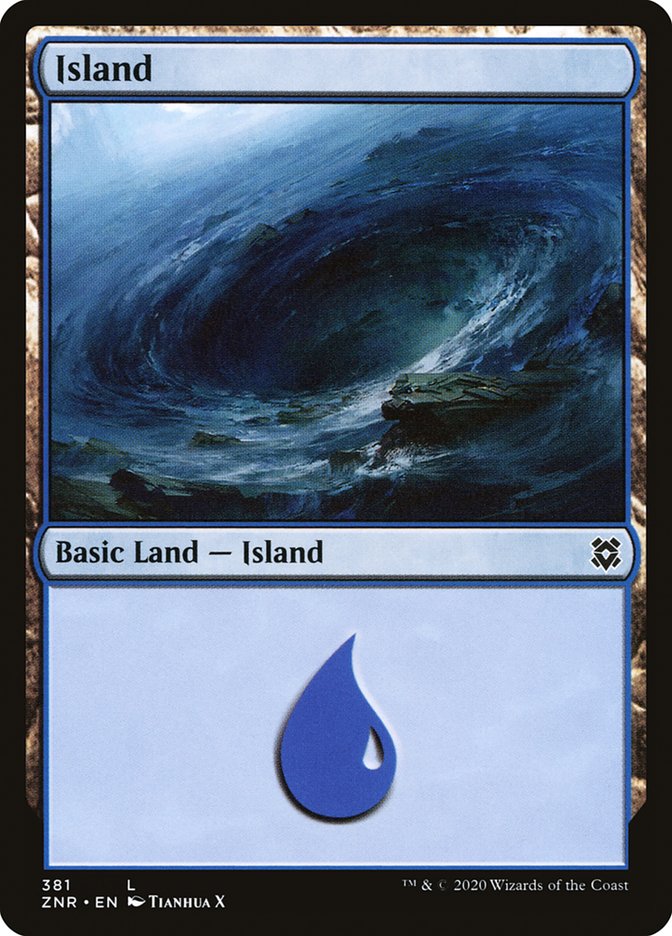 Island (381) [Zendikar Rising] | Rook's Games and More