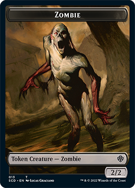 Zombie // Zombie Knight Double-Sided Token [Starter Commander Decks] | Rook's Games and More