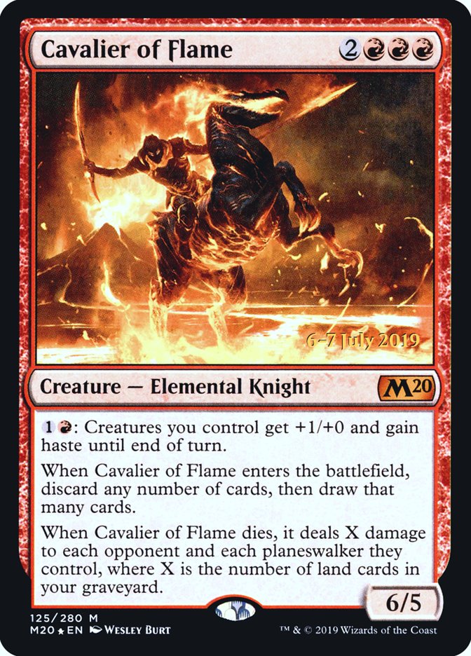 Cavalier of Flame  [Core Set 2020 Prerelease Promos] | Rook's Games and More