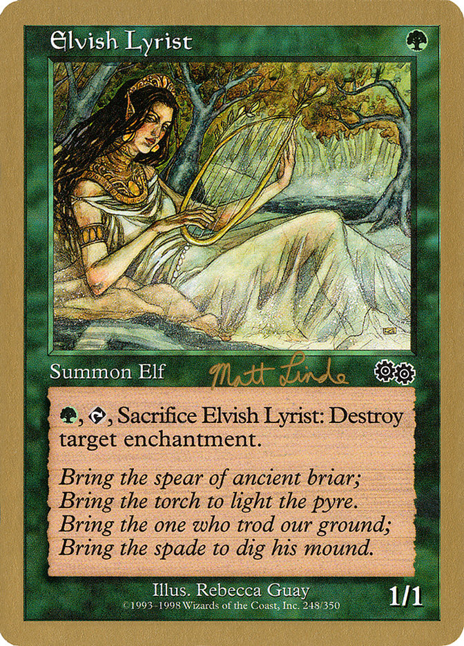 Elvish Lyrist (Matt Linde) [World Championship Decks 1999] | Rook's Games and More