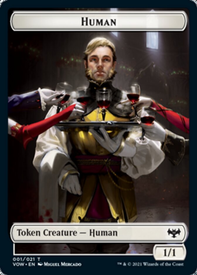 Human Token (001) [Innistrad: Crimson Vow Tokens] | Rook's Games and More