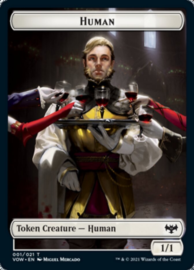 Human (001) // Zombie (005) Double-sided Token [Innistrad: Crimson Vow Tokens] | Rook's Games and More