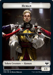 Human (001) // Zombie (005) Double-sided Token [Innistrad: Crimson Vow Tokens] | Rook's Games and More