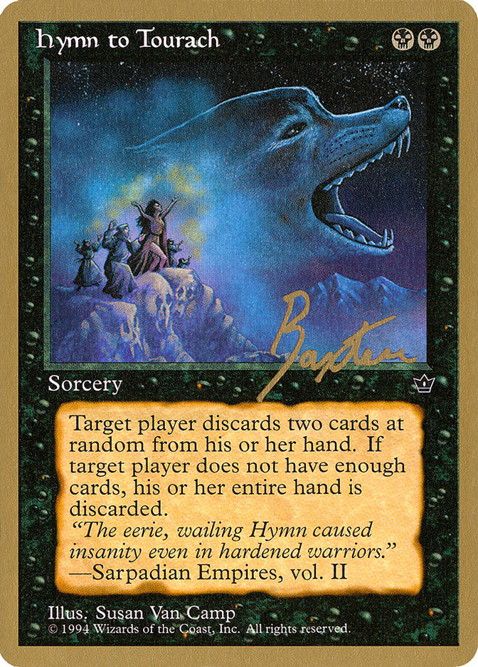 Hymn to Tourach (Wolf) (George Baxter) [Pro Tour Collector Set] | Rook's Games and More