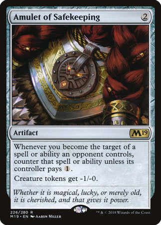 Amulet of Safekeeping [Core Set 2019] | Rook's Games and More