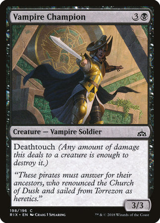 Vampire Champion [Rivals of Ixalan] | Rook's Games and More