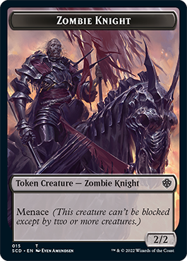 Zombie // Zombie Knight Double-Sided Token [Starter Commander Decks] | Rook's Games and More