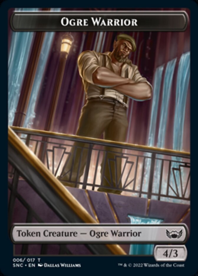 Ogre Warrior // Rhino Warrior Double-sided Token [Streets of New Capenna Tokens] | Rook's Games and More