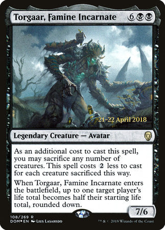 Torgaar, Famine Incarnate [Dominaria Promos] | Rook's Games and More