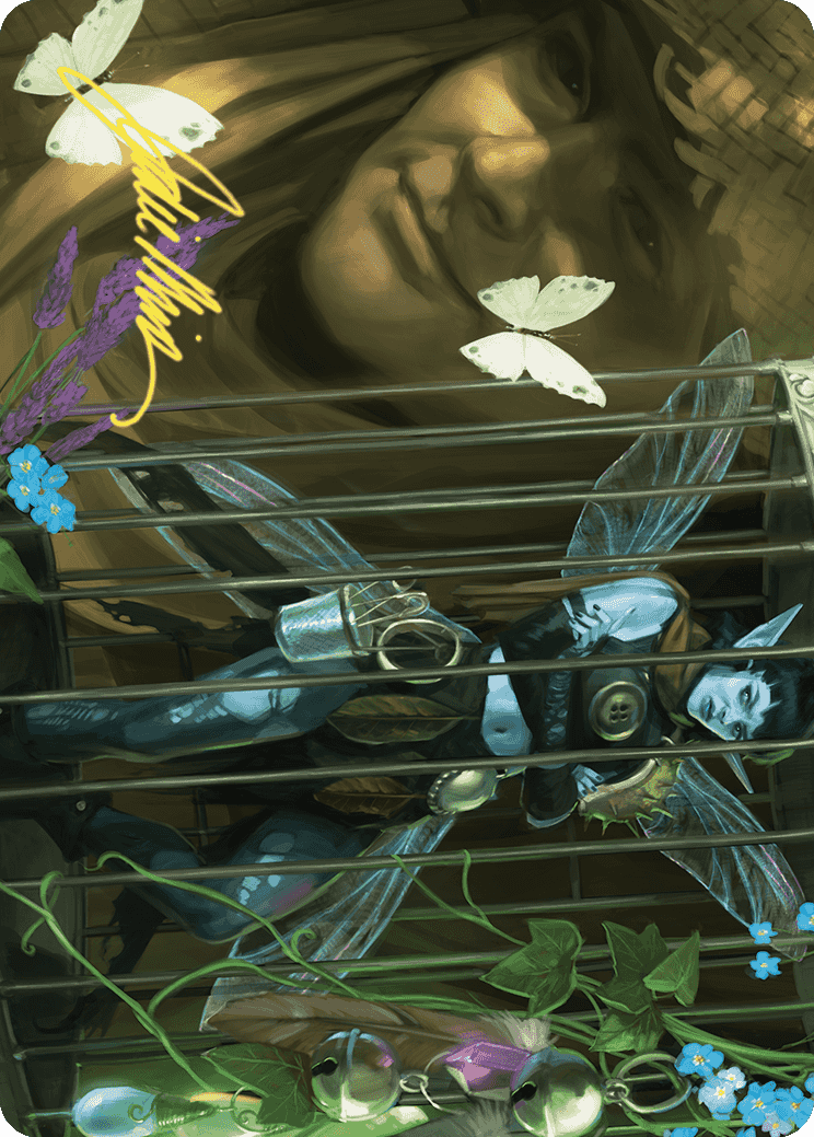 Cooped Up Art Card (Gold-Stamped Signature) [Wilds of Eldraine Art Series] | Rook's Games and More