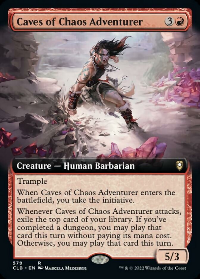 Caves of Chaos Adventurer (Extended Art) [Commander Legends: Battle for Baldur's Gate] | Rook's Games and More