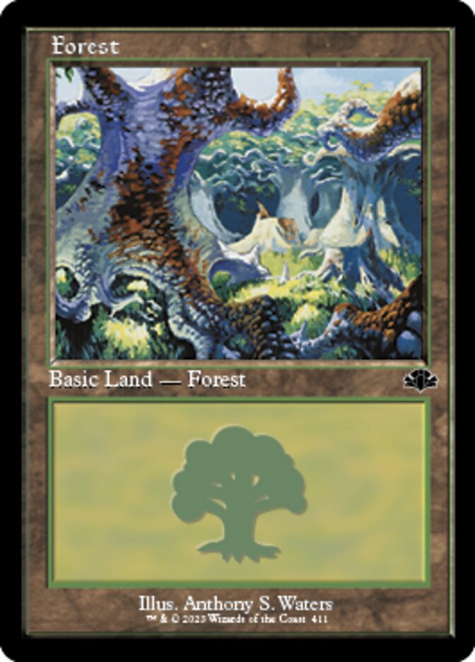 Forest (411) (Retro) [Dominaria Remastered] | Rook's Games and More