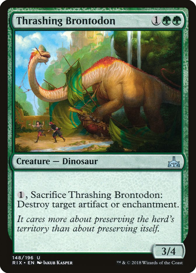 Thrashing Brontodon [Rivals of Ixalan] | Rook's Games and More