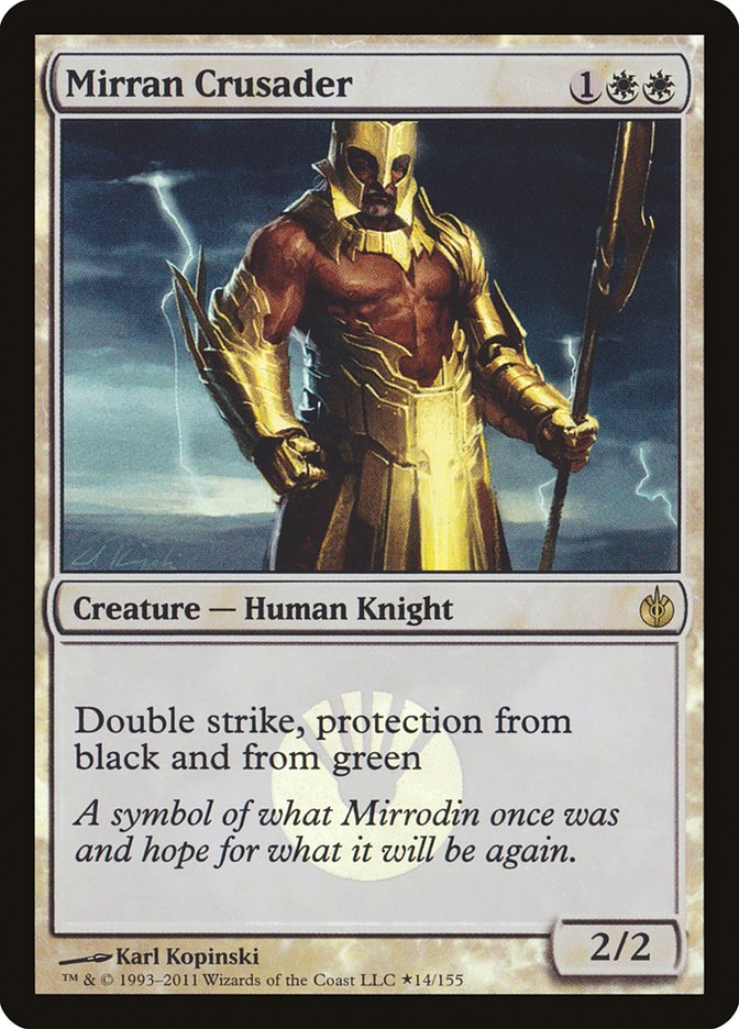 Mirran Crusader (Buy-A-Box) [Mirrodin Besieged Promos] | Rook's Games and More