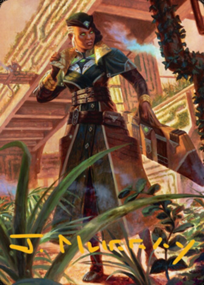 Vivien on the Hunt Art Card (Gold-Stamped Signature) [Streets of New Capenna Art Series] | Rook's Games and More