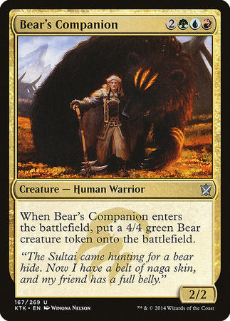 Bear's Companion [Khans of Tarkir] | Rook's Games and More