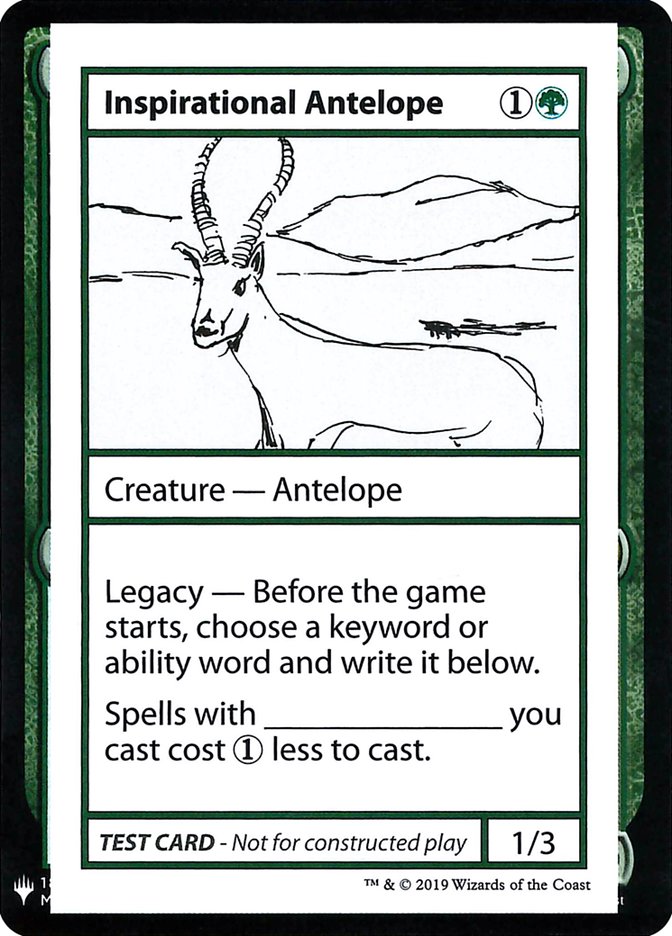 Inspirational Antelope [Mystery Booster Playtest Cards] | Rook's Games and More