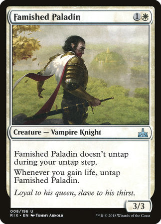 Famished Paladin [Rivals of Ixalan] | Rook's Games and More