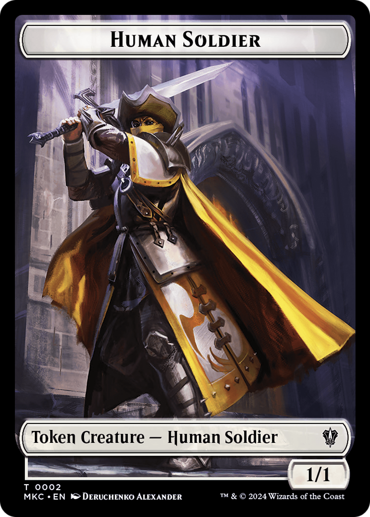 City's Blessing // Human Soldier Double-Sided Token [Murders at Karlov Manor Commander Tokens] | Rook's Games and More