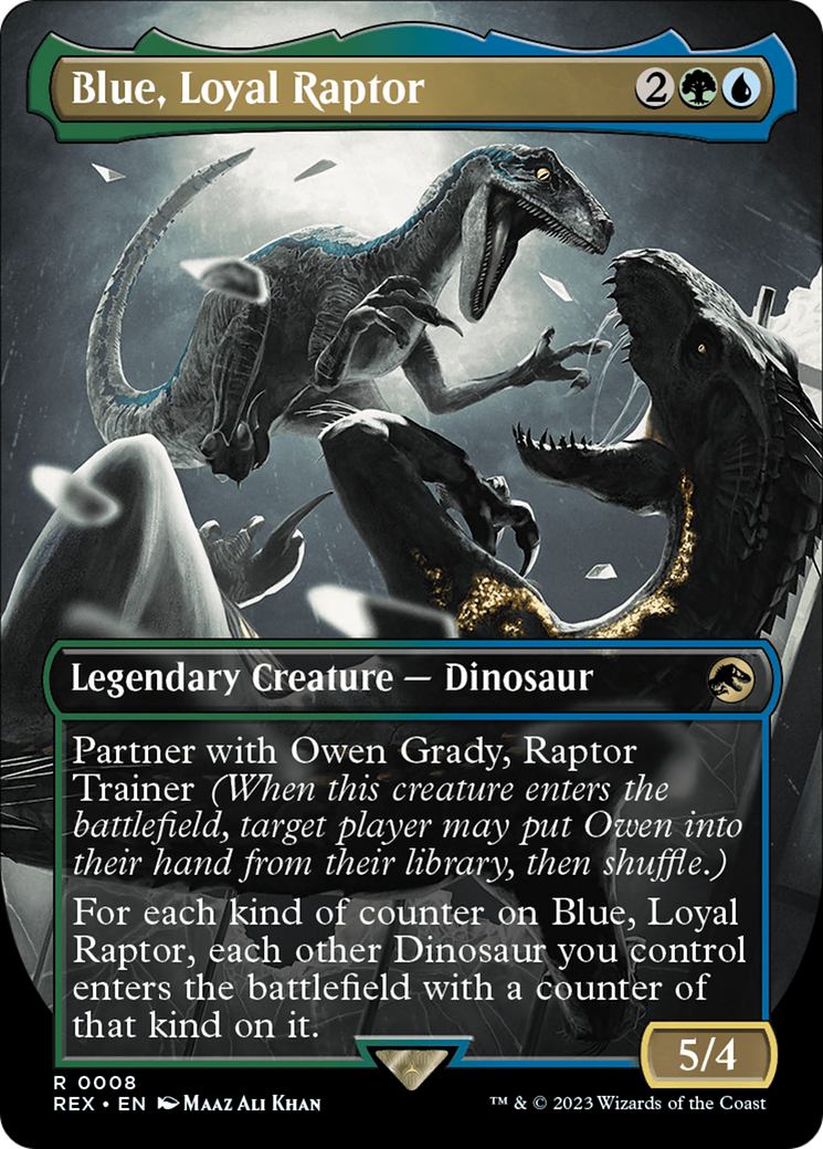 Blue, Loyal Raptor (Borderless) [Jurassic World Collection] | Rook's Games and More