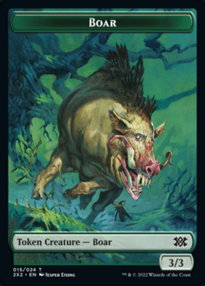 Boar // Vampire Double-sided Token [Double Masters 2022 Tokens] | Rook's Games and More