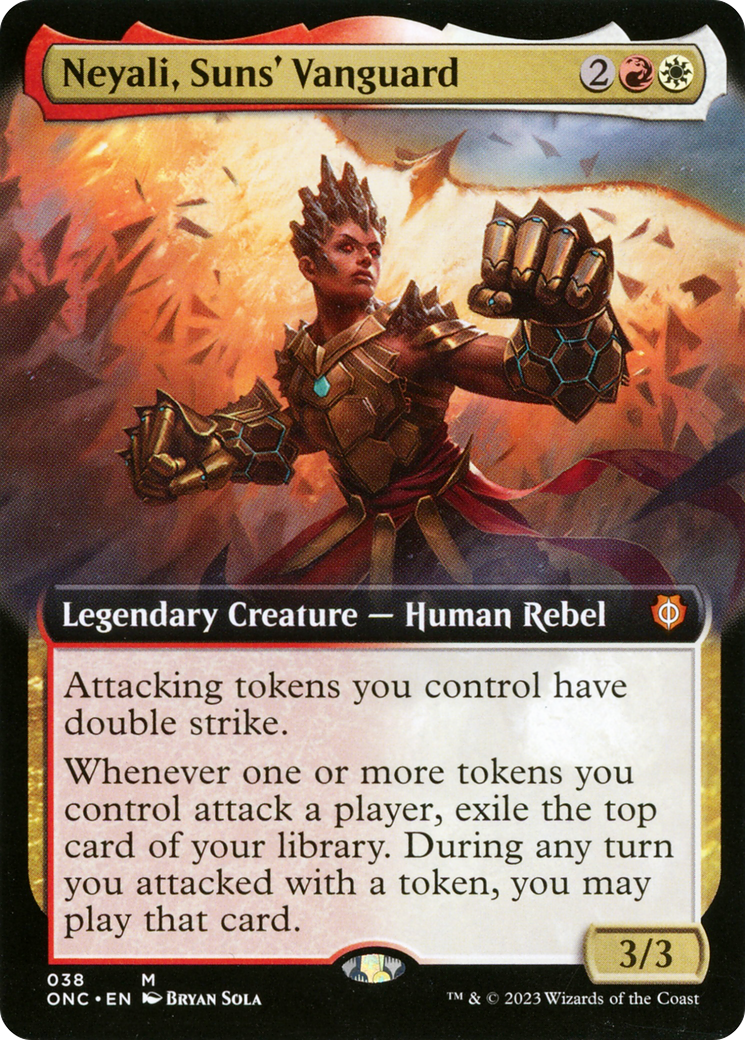 Neyali, Suns' Vanguard (Extended Art) [Phyrexia: All Will Be One Commander] | Rook's Games and More