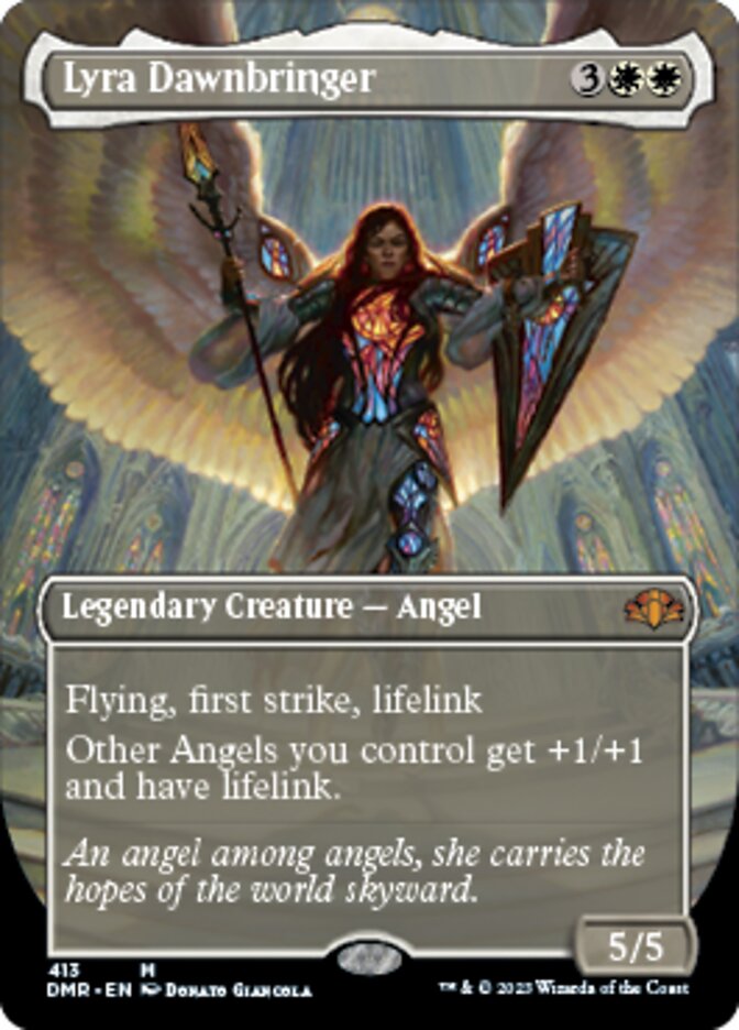 Lyra Dawnbringer (Borderless Alternate Art) [Dominaria Remastered] | Rook's Games and More
