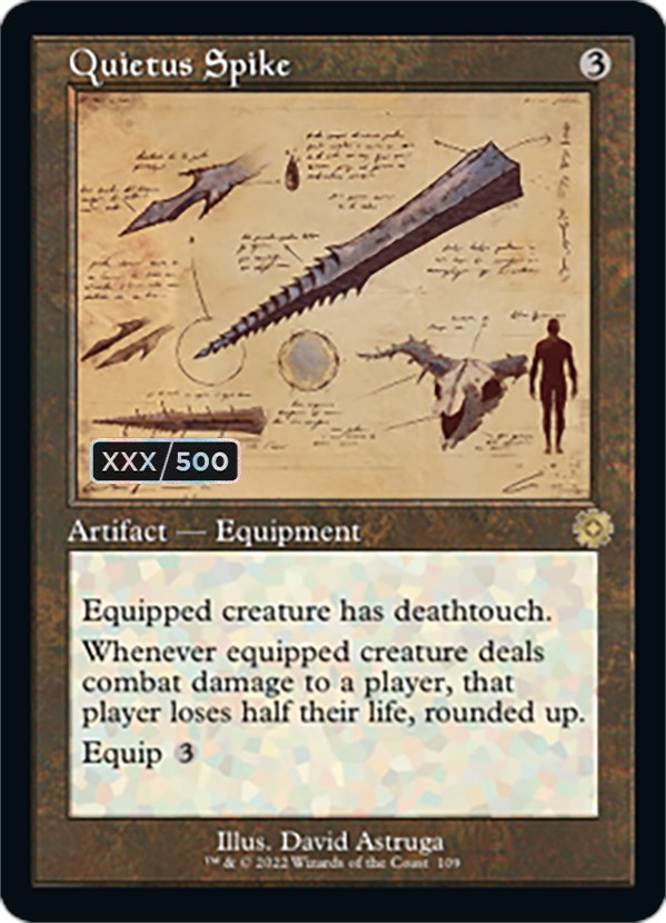 Quietus Spike (Retro Schematic) (Serial Numbered) [The Brothers' War Retro Artifacts] | Rook's Games and More