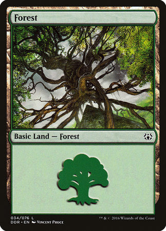 Forest (34) [Duel Decks: Nissa vs. Ob Nixilis] | Rook's Games and More