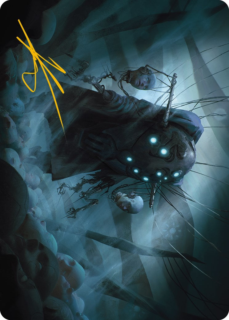 Meldweb Curator Art Card (Gold-Stamped Signature) [Phyrexia: All Will Be One Art Series] | Rook's Games and More