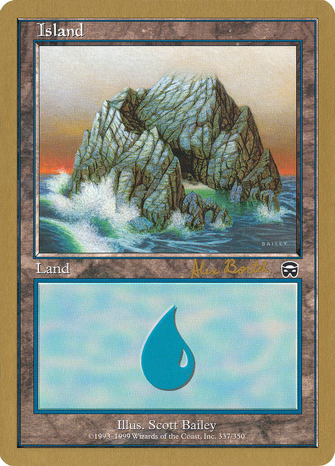 Island (ab337a) (Alex Borteh) [World Championship Decks 2001] | Rook's Games and More