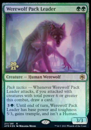 Werewolf Pack Leader [Dungeons & Dragons: Adventures in the Forgotten Realms Prerelease Promos] | Rook's Games and More