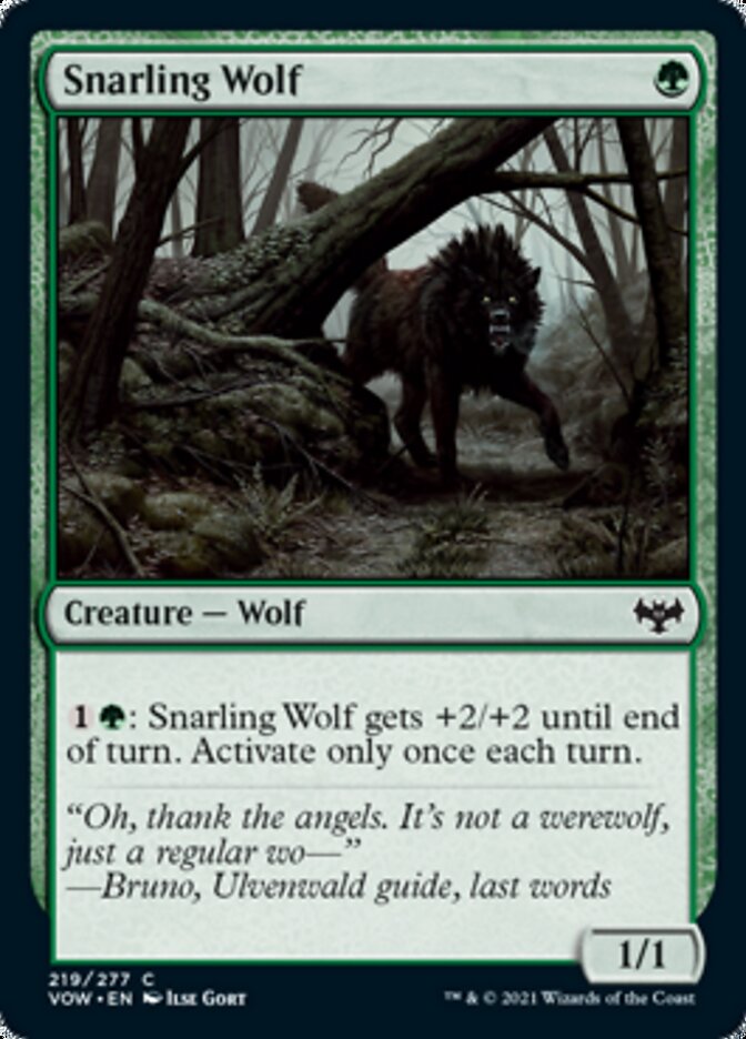 Snarling Wolf [Innistrad: Crimson Vow] | Rook's Games and More