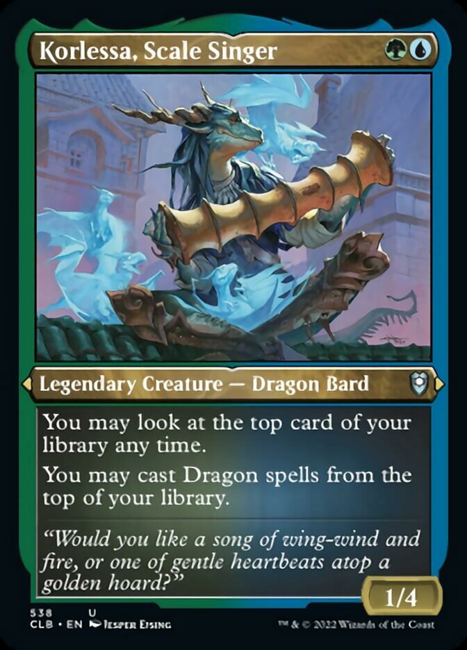 Korlessa, Scale Singer (Foil Etched) [Commander Legends: Battle for Baldur's Gate] | Rook's Games and More