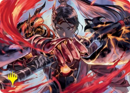 Risona, Asari Commander Art Card (Gold-Stamped Signature) [Kamigawa: Neon Dynasty Art Series] | Rook's Games and More