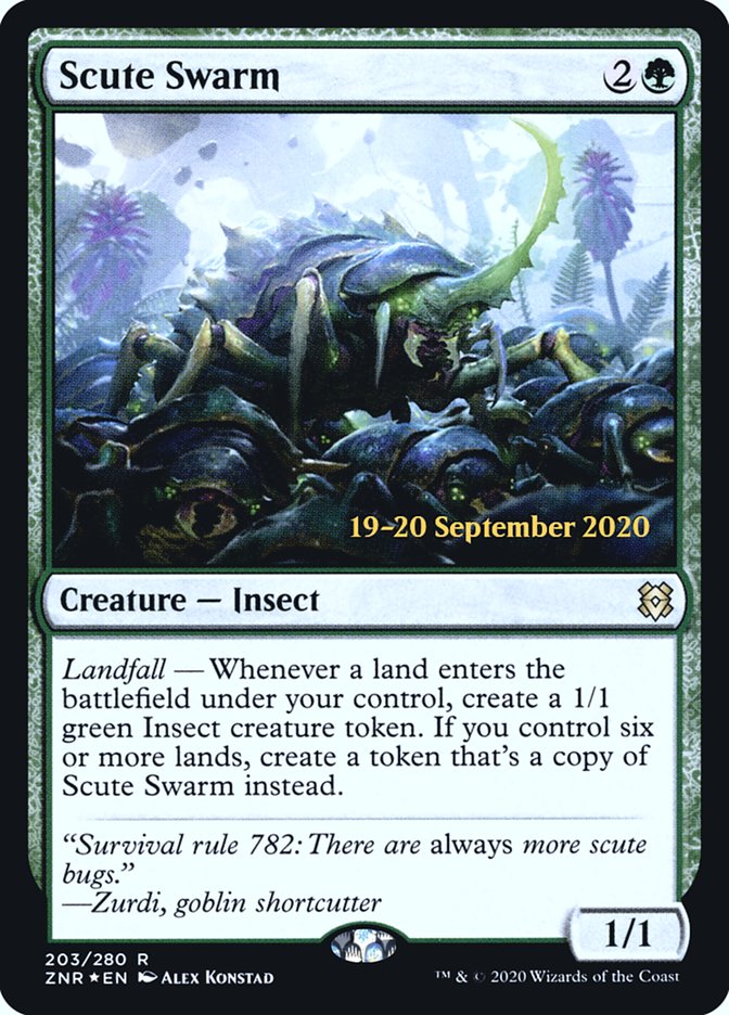 Scute Swarm  [Zendikar Rising Prerelease Promos] | Rook's Games and More