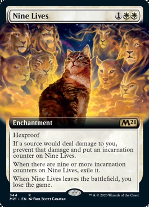 Nine Lives (Extended Art) [Core Set 2021] | Rook's Games and More