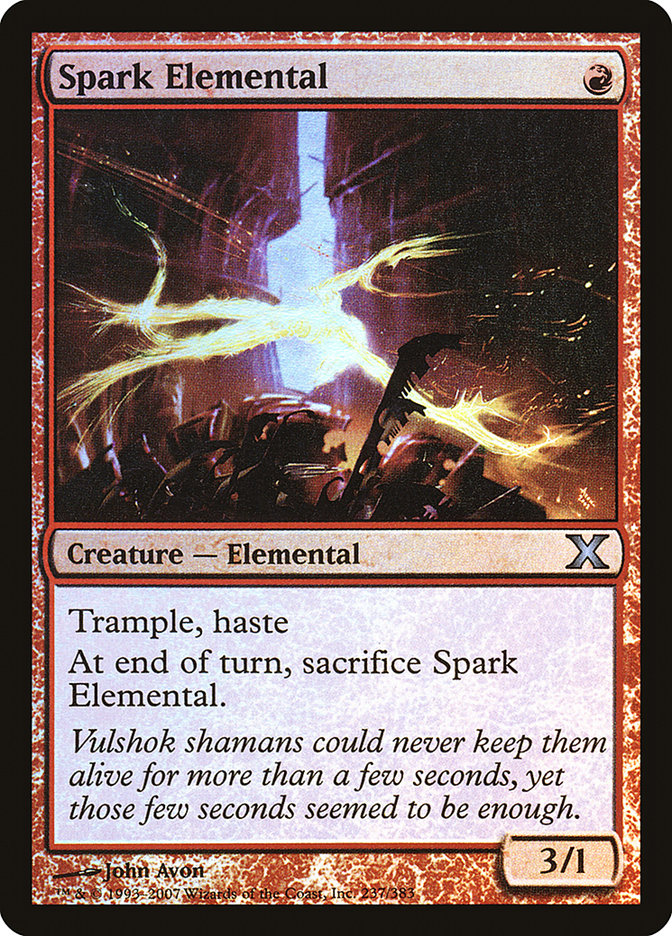 Spark Elemental (Premium Foil) [Tenth Edition] | Rook's Games and More