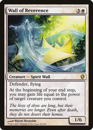 Wall of Reverence [Commander 2013] | Rook's Games and More