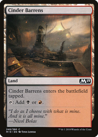 Cinder Barrens [Core Set 2019] | Rook's Games and More