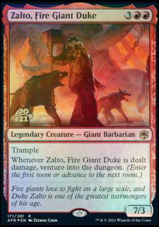 Zalto, Fire Giant Duke [Dungeons & Dragons: Adventures in the Forgotten Realms Prerelease Promos] | Rook's Games and More