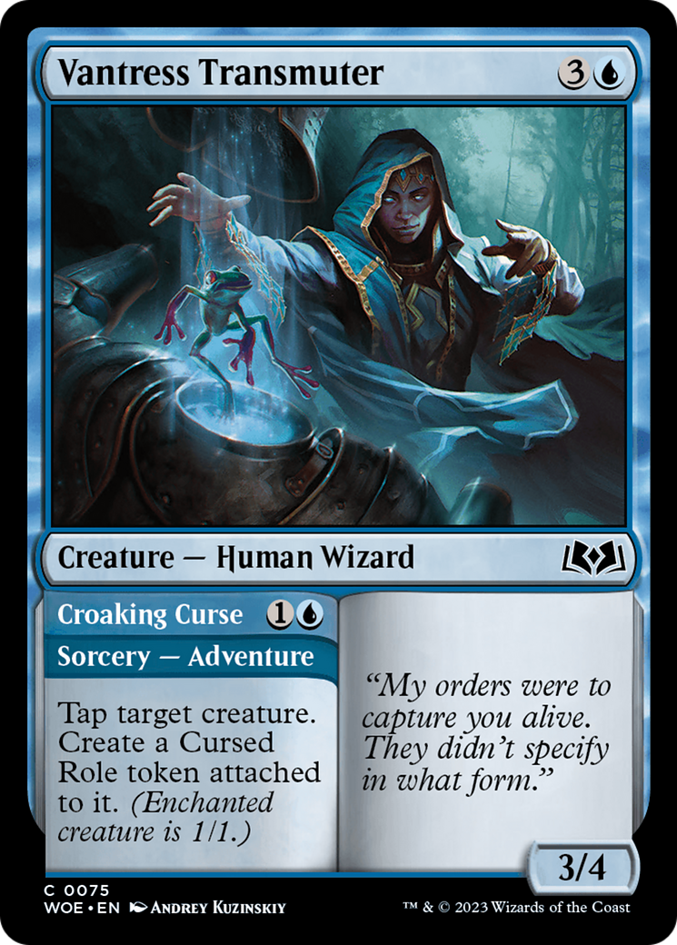 Vantress Transmuter // Croaking Curse [Wilds of Eldraine] | Rook's Games and More