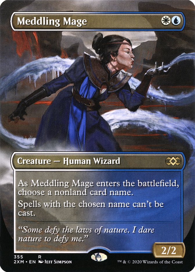 Meddling Mage (Borderless) [Double Masters] | Rook's Games and More