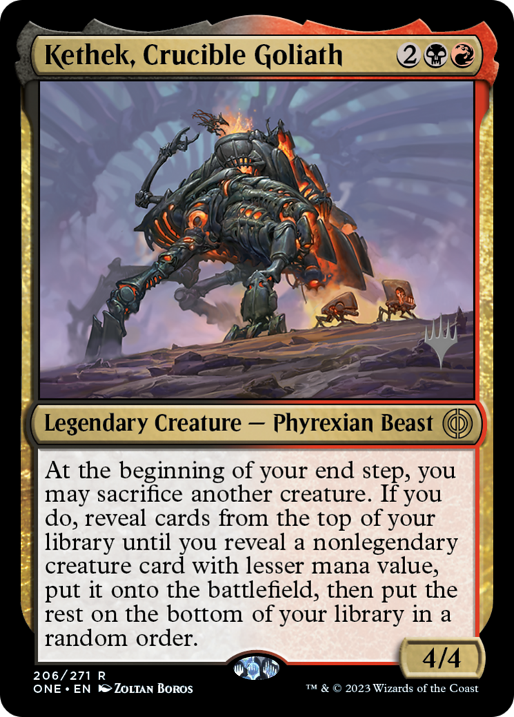 Kethek, Crucible Goliath (Promo Pack) [Phyrexia: All Will Be One Promos] | Rook's Games and More